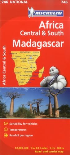 9782067172500: Michelin Map Africa Central South and Madagascar 746 (Maps/Country (Michelin)) [Idioma Ingls]