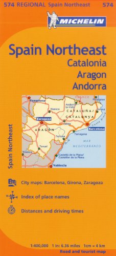 Michelin Spain: Northeast Catalonia, Aragon, Andorra, Map 574 (Maps/Regional (Michelin))