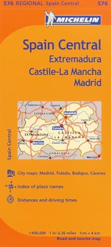 9782067175174: Michelin Spain Central, Extremadura, Castilla-la Mancha Madrid