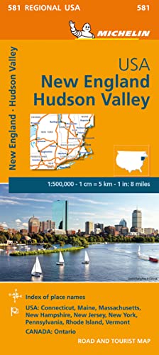 

Michelin Usa: New England, Hudson Valley Map 581 (maps/regional (michelin)) [french Language - No Binding ]