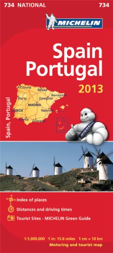 Beispielbild fr Spain & Portugal 2013 National Map 734 (Michelin National Maps) zum Verkauf von WorldofBooks