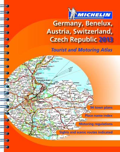 Stock image for Germany, Benelux, Austria, Switzerland, Czech Republic 2013 - A4 spiral-bound atlas (Michelin Tourist and Motoring Atlases) for sale by WorldofBooks