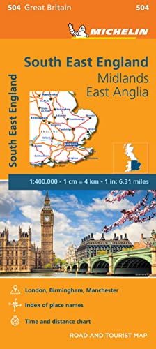 Stock image for South East England - Michelin Regional Map 504: Map (Michelin Regional Maps, 504) for sale by WorldofBooks