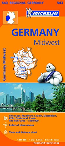 Beispielbild fr Germany Midwest - Michelin Regional Map 543: Map (Michelin Regional Maps, 543) zum Verkauf von WorldofBooks