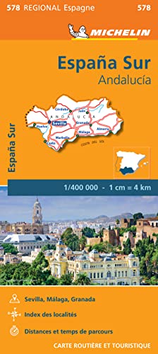 9782067184428: Carte Rgionale Espagne Sud : Andalucia: Wegenkaart Schaal 1 : 400.000