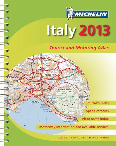 Stock image for Italy 2013 - A4 spiral atlas (Michelin Tourist and Motoring Atlases) for sale by WorldofBooks