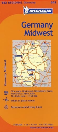 Michelin Germany Midwest Map 543 (Maps/Regional (Michelin))