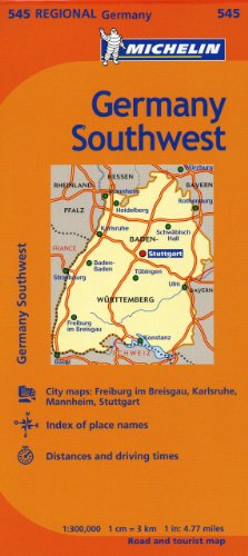 Michelin Germany Southwest Map 545 (Maps/Regional (Michelin)) (9782067186149) by Michelin