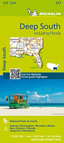 Michelin USA Deep South Including Florida Map 177 (Michelin Zoom USA Maps) (9782067190566) by Michelin