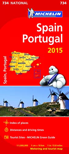 Beispielbild fr Spain & Portugal 2015 - Michelin National Map 734 zum Verkauf von WorldofBooks