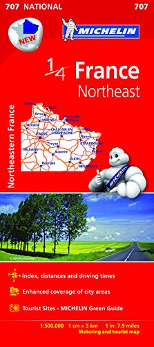 Imagen de archivo de Northeastern France - Michelin National Map 707: Map (Michelin National Maps) a la venta por WorldofBooks