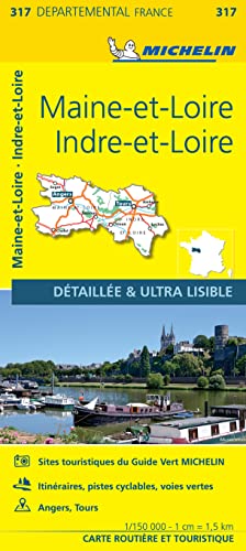 Beispielbild fr Indre-Et-Loire Maine-Et-Loire - Michelin Local Map 317 zum Verkauf von Blackwell's