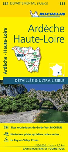 9782067202337: Carte Dpartementale Ardche, Haute-Loire
