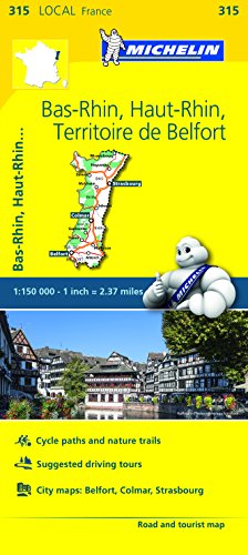 9782067210189: Bas-Rhin, Haut-Rhin, Territoire de Belfort - Michelin Local Map 315: Map (Michelin Local Maps, 315)