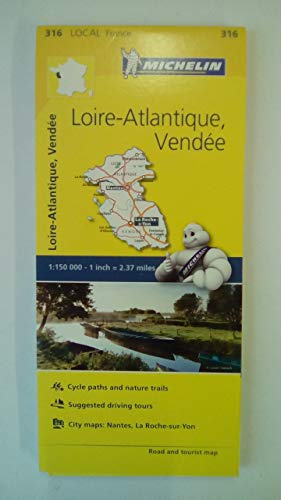 9782067210202: Loire-Atlantique, Vendee - Michelin Local Map 316: Map (Michelin Local Maps, 316)