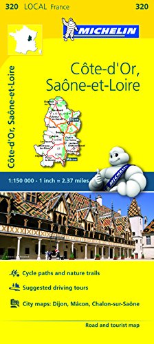Imagen de archivo de Cote-d'Or, Saone-Et-Loire - Michelin Local Map 320 a la venta por Blackwell's