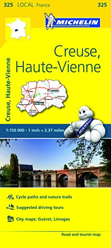 Imagen de archivo de Creuse, Haute-Vienne - Michelin Local Map 325 a la venta por Blackwell's