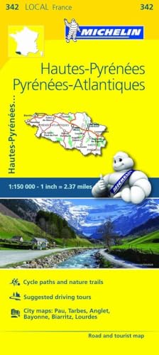 9782067210738: Michelin FRANCE: Hautes-Pyrnes, Pyrnes Atlantiques Map 342 (Maps/Local (Michelin))