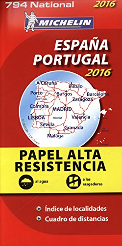 9782067211506: Mapa National Espaa - Portugal "Alta Resistencia" (Mapas National Michelin)