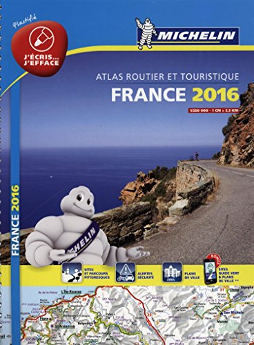 Stock image for France 2016 tourist and motoring atlas - laminated A4 spiral (Michelin Tourist and Motoring Atlases) for sale by WorldofBooks