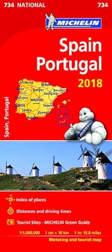 Beispielbild fr Spain and Portugal 2018 - Michelin National Map 734: Map (Michelin National Maps) zum Verkauf von Greener Books