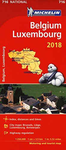 Imagen de archivo de Belgium & Luxembourg 2018 - Michelin National Map 716: Map (Michelin National Maps) a la venta por WorldofBooks