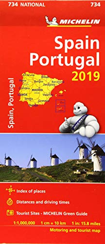 Beispielbild fr Spain & Portugal 2019 - Michelin National Map 734: Map (Michelin National Maps) zum Verkauf von WorldofBooks