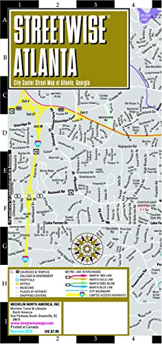 

Streetwise Atlanta Map: Laminated City Center Map of Atlanta, Georgia (Michelin Streetwise Maps) [FRENCH LANGUAGE - No Binding ]