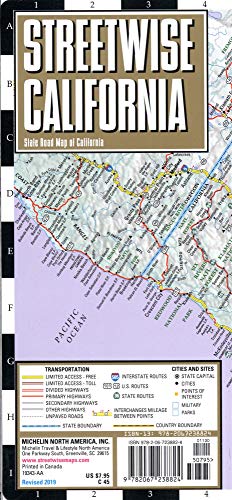 Beispielbild fr Streetwise California Map: Laminated State Road Map of California zum Verkauf von HPB-Ruby