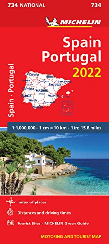 Beispielbild fr Spain & Portugal 2022 - Michelin National Map 734 zum Verkauf von WorldofBooks