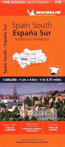 Stock image for Andalucia - Michelin Regional Map 578: Straßen- und Tourismuskarte 1:400 000 (Michelin Maps, 578) for sale by Kennys Bookstore