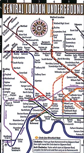 9782067259997: Streetwise London Underground Map - Laminated Map of the London Underground, England: City Plan (Michelin Maps)