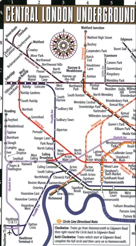 9782067259997: Streetwise London Underground Map: Laminated Map of the London Underground, England (Michelin Streetwise Maps)
