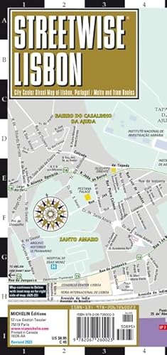 

Streetwise Lisbon Map: Laminated City Center Street Map of Lisbon, Portugal (Michelin Streetwise Maps)