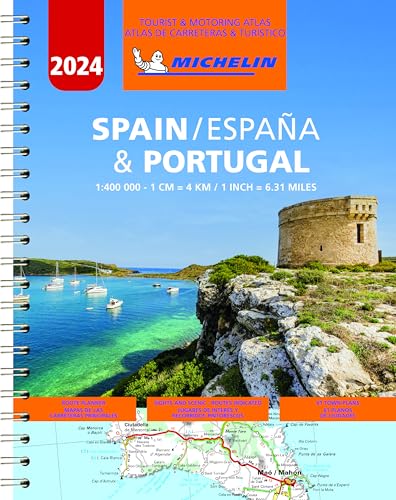 Beispielbild fr Spain & Portugal 2024 - Tourist and Motoring Atlas (A4-Spiral): Map (Atlas (Michelin) zum Verkauf von WeBuyBooks