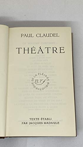 Théâtre Tome II. Édition revue et augmentée. Textes et notices établis par Jacques Madaule et Jacques Petit - CLAUDEL (Paul)