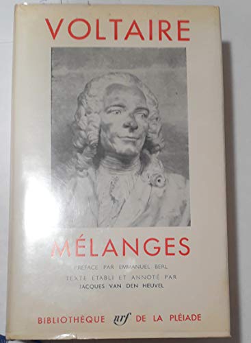 Beispielbild fr Melanges (French Edition) (Bibliotheque de la Pleiade) zum Verkauf von Gallix