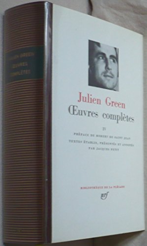 Oeuvres Completes 4 [Bibliotheque de la Pleiade] (French Edition) (9782070108220) by Julien Green