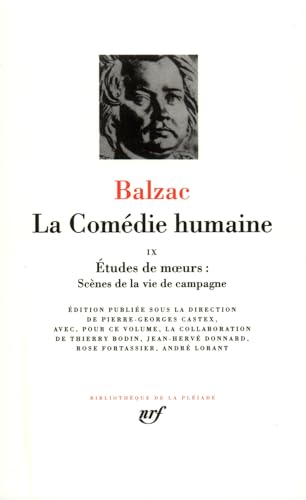 9782070108695: La Comdie humaine (Tome 9): Scnes de la vie de campagne