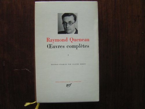 Beispielbild fr Queneau : Oeuvres compltes, tome 1 zum Verkauf von Librairie Th  la page