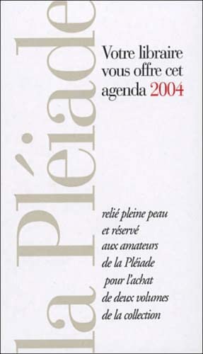 9782070117581: Agenda 2004 La Pliade