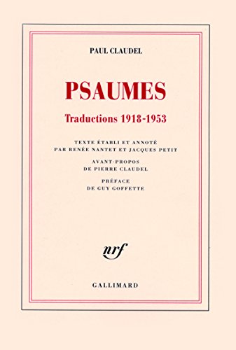 Psaumes: Traductions 1918-1953 (9782070121410) by Claudel, Paul