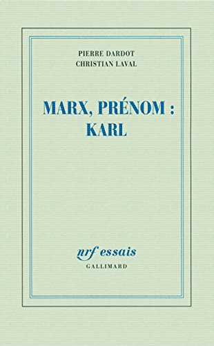 Beispielbild fr Marx, prnom : Karl zum Verkauf von Gallix