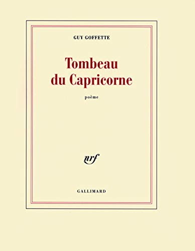 Beispielbild fr Tombeau du Capricorne zum Verkauf von Ammareal