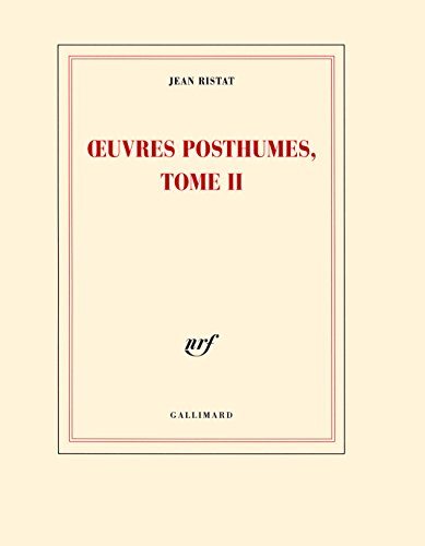 Stock image for OEuvres posthumes, tome II for sale by Ammareal