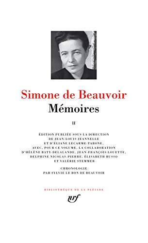 Beispielbild fr Mmoires (Tome 2) Beauvoir,Simone de; Lecarme-Tabone,liane et Jeannelle,Jean-Louis zum Verkauf von JLG_livres anciens et modernes