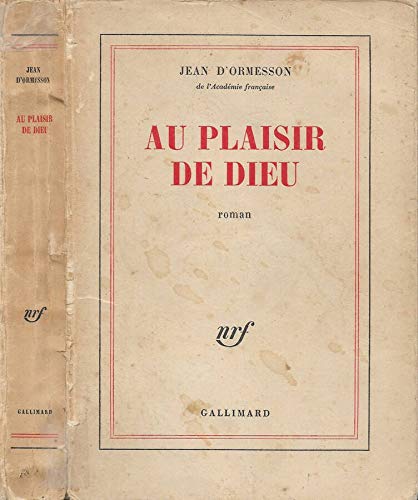 9782070181131: Au plaisir de dieu