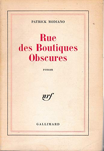 9782070184590: Rue des boutiques obscures