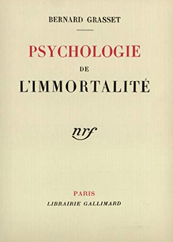 Imagen de archivo de Psychologie de l'immortalit a la venta por Revaluation Books