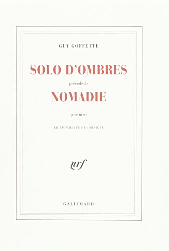 Stock image for SOLO D'OMBRES/NOMADIE for sale by Gallix